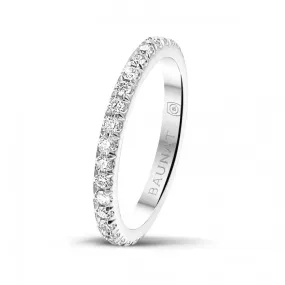 0.55 quilates alianza de diamantes (banda completa) en oro blanco 