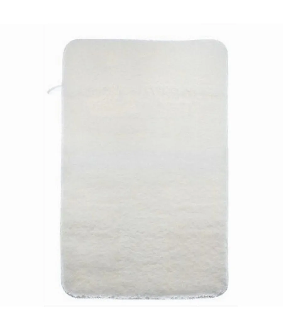 ALFOMBRA DE BAÑO DE TEJIDO SUAVE 45 X 70 CM BLANCO 79921
