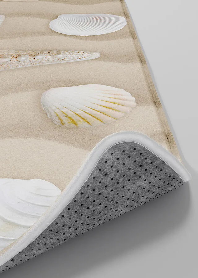 Alfombra de baño con espuma viscoelástica Crema