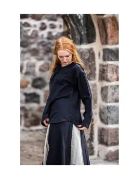 Blusa medieval modelo Tilda, color negro