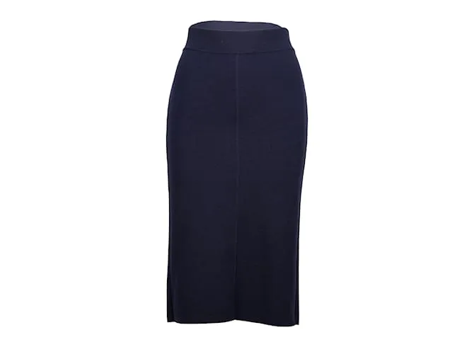 Falda midi de Yves Saint Laurent Azul Azul marino 