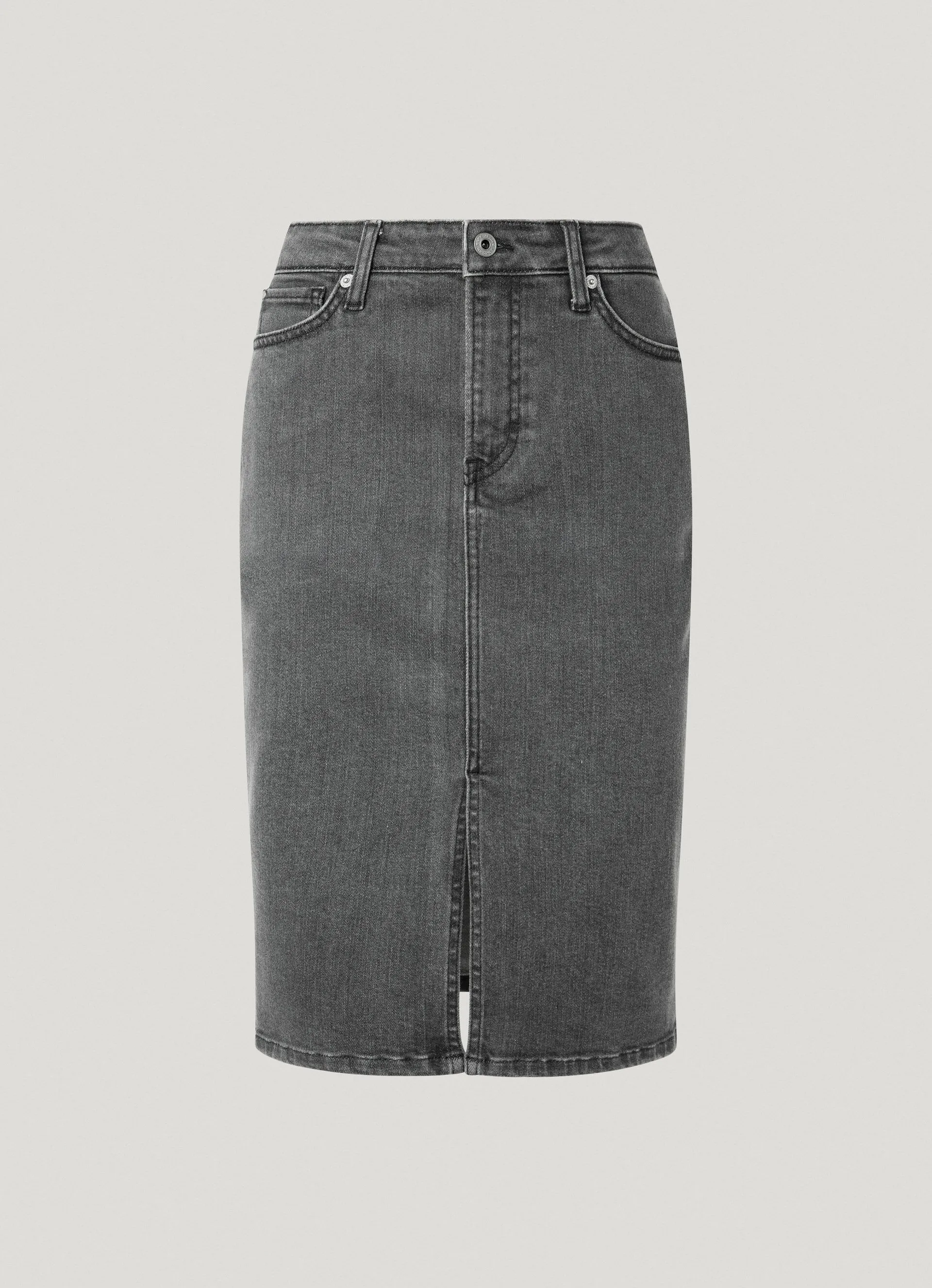 falda midi denim fit regular