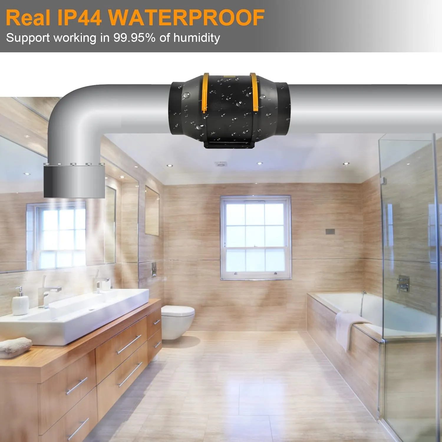 FanGoFast Extractor de Aire 100 mm con Controlador Ajustable, 230V En Línea Ventilador Extractor de Conducto con enchufe IEC par