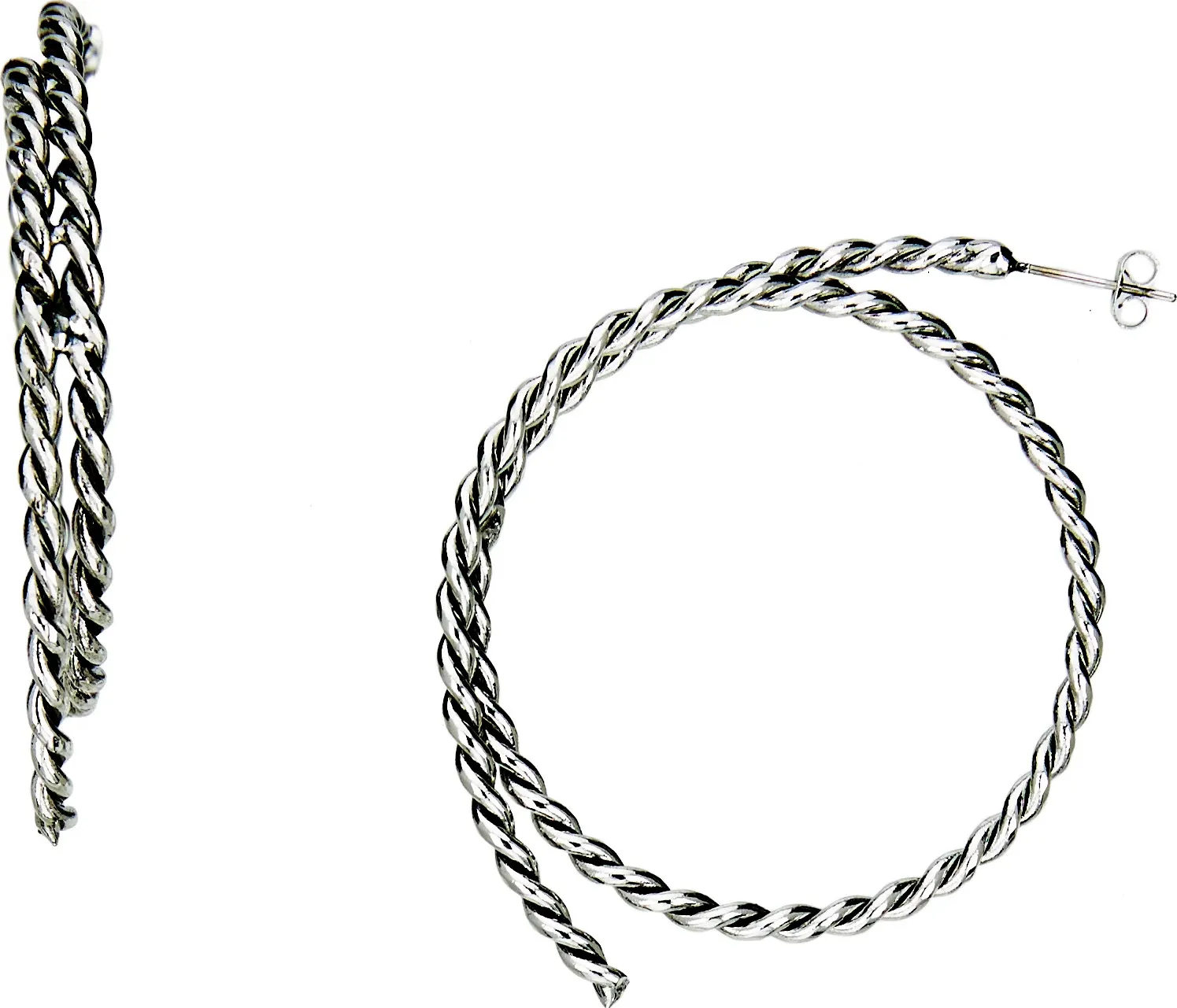 Justin Women's Rope Motif Hoop Earrings