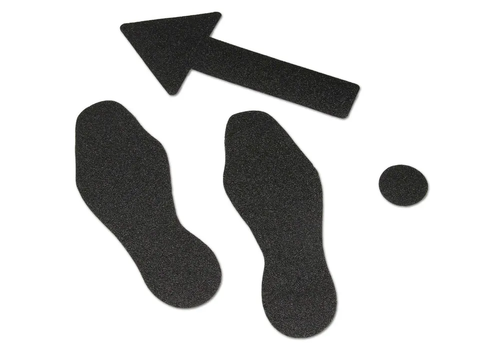 Marca de advertencia Antirutschbelag™, Universal, negro, flecha, 130 x 280 mm, 10 uds.