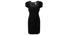 Minivestido con manga plisada en negro Lana Vergine de Zac Posen 