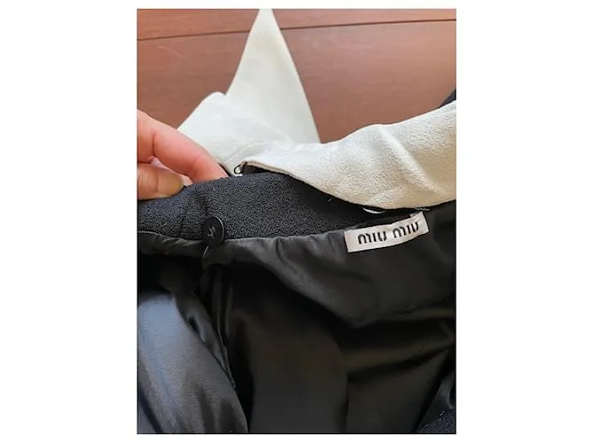 Miu Miu Abrigos, Ropa de calle Negro Blanco 