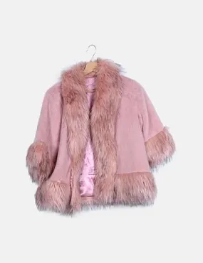 NoName Chaqueta pelo rosa combinada