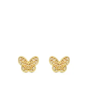 Pendientes mujer mariposa victorianos Oro 18k nácar