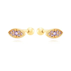 Piercing Eye Amatista Oro