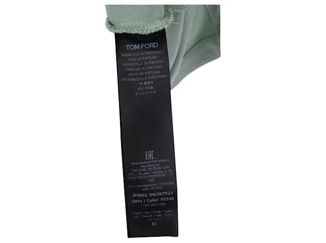 Polo Tom Ford de algodón verde Verde oliva 