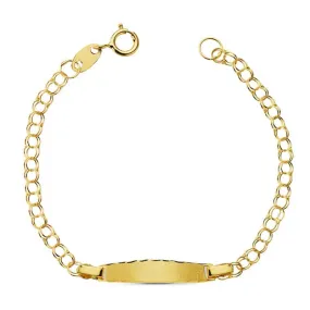 Pulsera oro bebé pequea eslabón circular