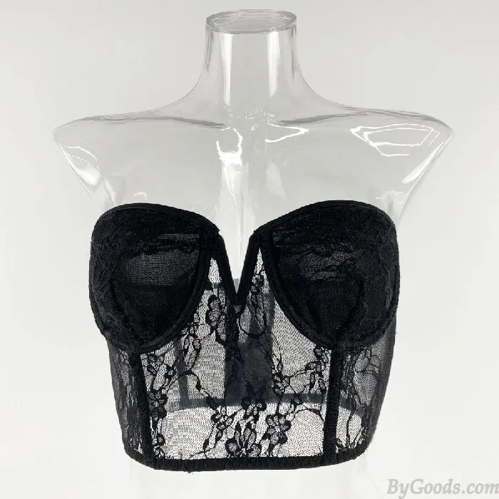  Sexy Black Lace Mesh Stitching Camisoles Bras Spicy Teen Vest Lace Lingerie