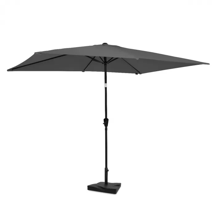 Sombrilla Rapallo 200x300cm - Sombrilla Premium - Gris | Incl. base de hormigón 20 kg
