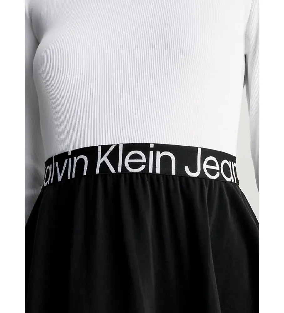 Vestido Logo Elastic negro, blanco