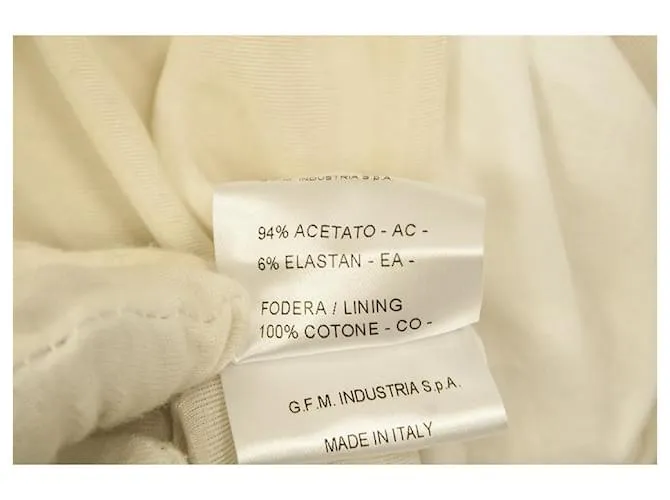 Vivienne Westwood Anglomania Blanco Plateado Brillo Mini Vestido Drapeado Talla XS 