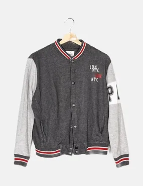 Zara Chaqueta gris combinada